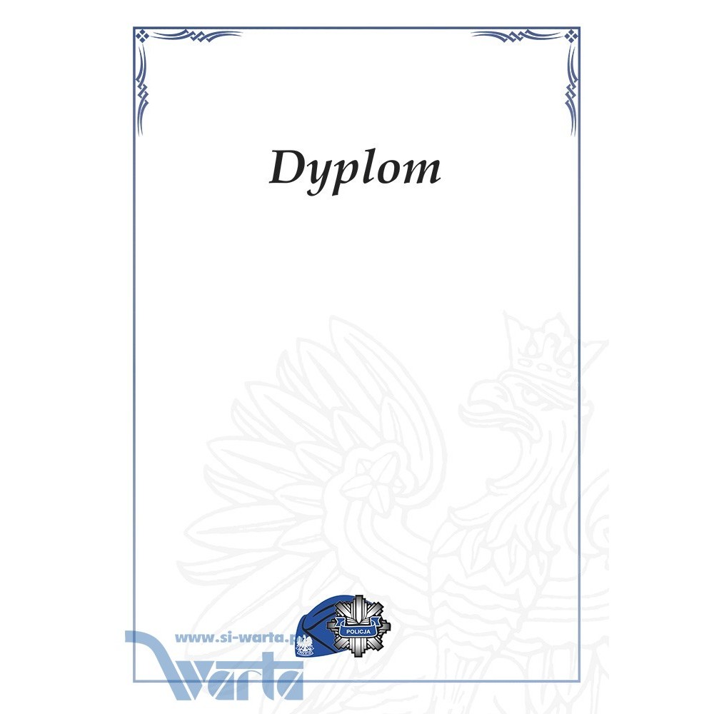 1829-314-006 Dyplom dla Policji - wzór 40