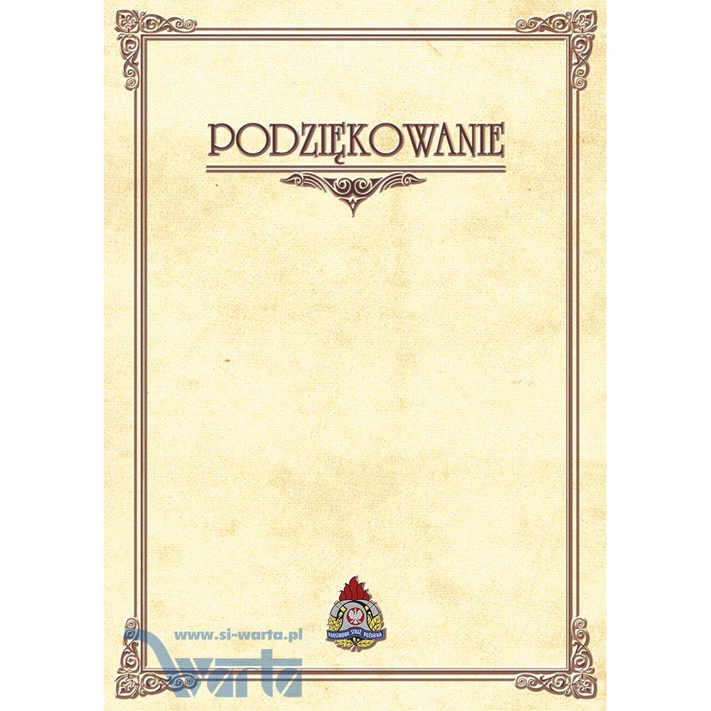 1829-314-006 Podziękowanie dla Straży Pożarnej - wzór 60