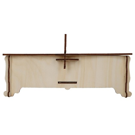 1822-126-401 Pudełko ozdobne, wieczko wycinane, szer. 22 cm, z kluczem - bok