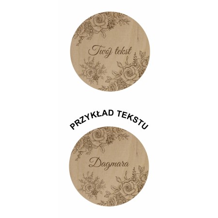 1822-126-414 Magnes na lodówkę, Twój własny tekst,  wzór 4 - przykład