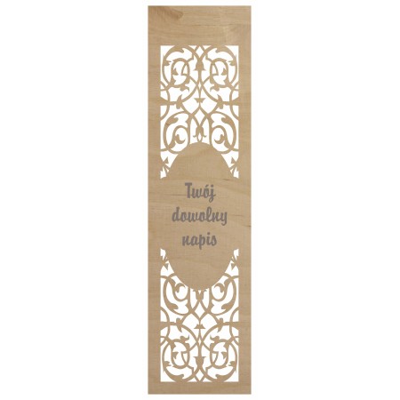 1822-126-425 Skrzynka na wino, alkohol, butelkę - ażurowa z grawerem - wzór 3