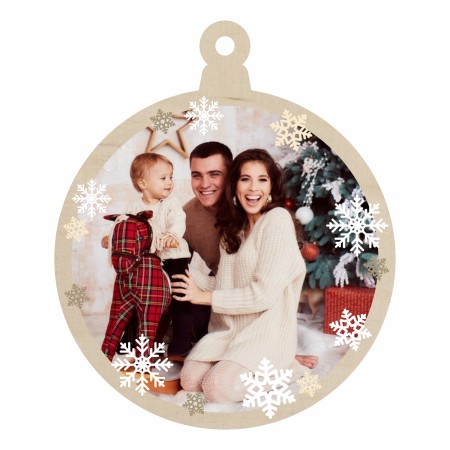 1822-126-451 Bombka, zawieszka ze zdjęciem, logo, 10 cm - wzór 1