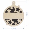 1822-126-453 Bombka, zawieszka z imieniem, z filcem, wys. 10 cm - wzór 9 wymiar