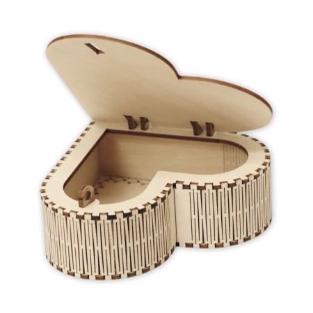 1822-126-454 Pudełko ozdobne serce, nadruk lub grawer, 13cm - otwarte