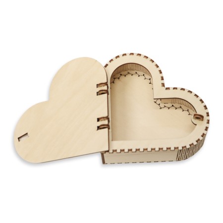 1822-126-454 Pudełko ozdobne serce, nadruk lub grawer, 13cm - środek