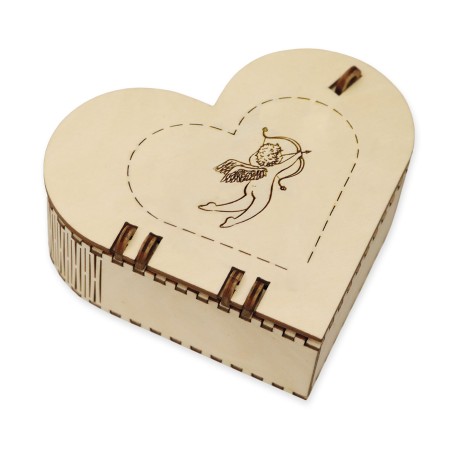 1822-126-454 Pudełko ozdobne serce, nadruk lub grawer, 13cm - wzór 3