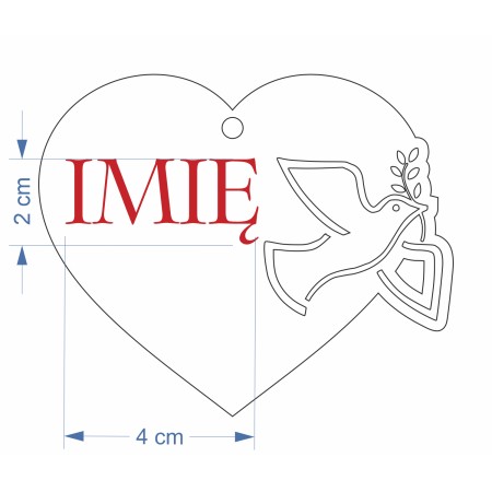 1822-126-441 Zawieszki serduszka i napisy - wzór 30 grawer