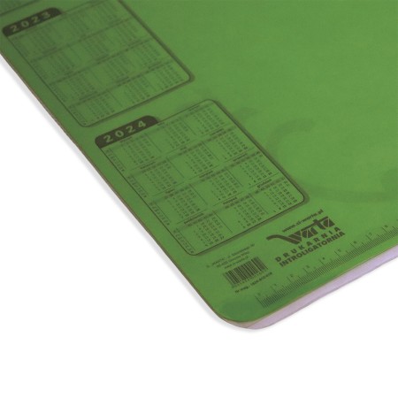 1824-910-016 Podkład na biurko z folii przezroczystej, z kieszenią, zielony - detal