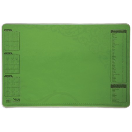1824-910-016 Podkład na biurko z folii przezroczystej, z kieszenią, zielony - przód