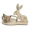 1822-126-404 Stojak na jajko - Wielkanocny - zając z wózkiem