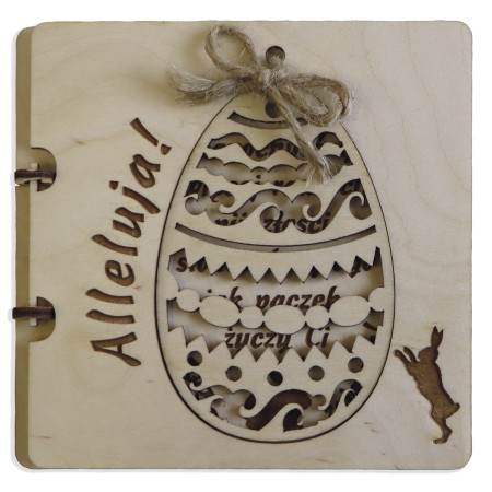 1822-126-460 Kartka składana z życzeniami, z zawieszką - wzór 1