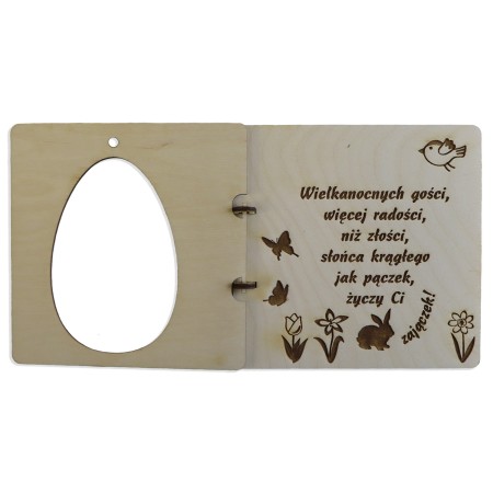 1822-126-460 Kartka składana z życzeniami, z zawieszką - wzór 1
