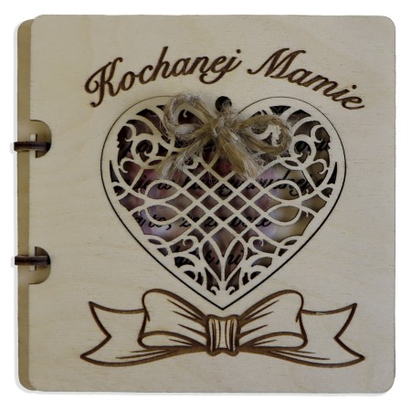 1822-126-460 Kartka składana z życzeniami, z zawieszką - wzór 6