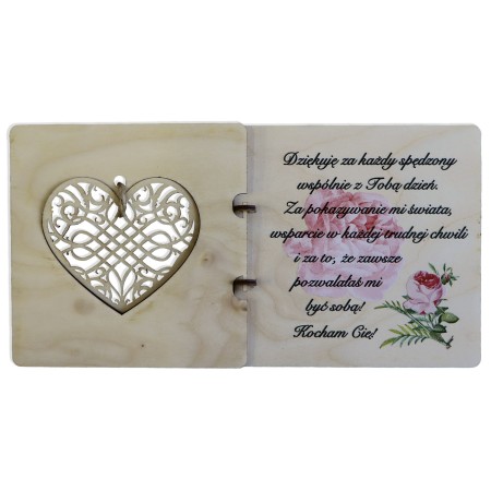 1822-126-460 Kartka składana z życzeniami, z zawieszką - wzór 6