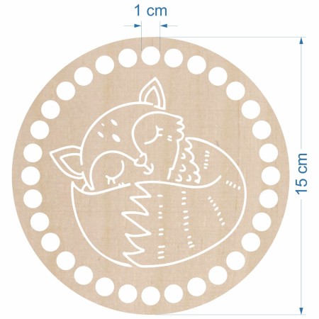 1822-126-471 Baza do makramy 15 cm - wzór 5 wymiary