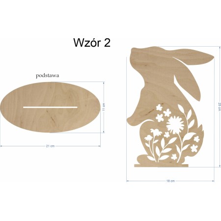 1822-126-472 Dekoracja Wielkanocna ażurowa - wzór 2 wymiary