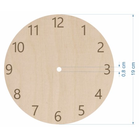 1822-126-473 Tarcza do zegara ściennego - wzór 5 wymiary