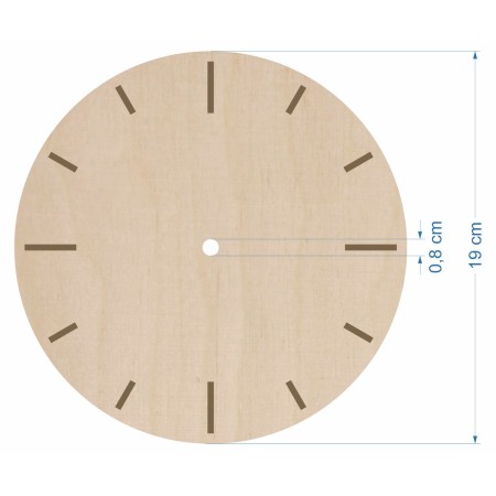 1822-126-473 Tarcza do zegara ściennego - wzór 6 wymiary