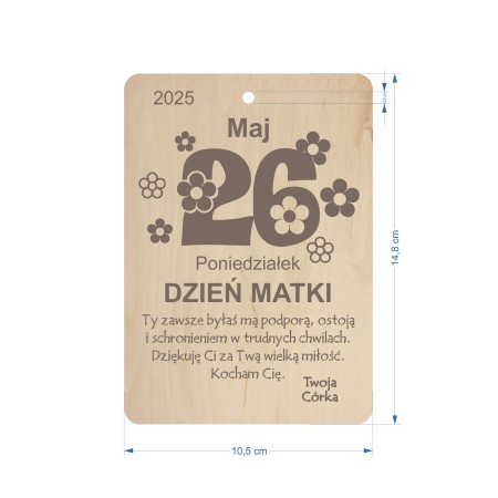 1822-126-477 Kartka z kalendarza - wzór 4 wymiary