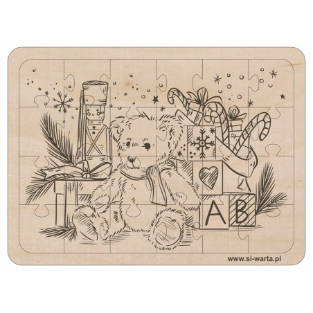 1822-126-478 Puzzle grawerowane A5 (7 wzorów) - wzór 5 1822-126-478 Puzzle grawerowane A5 (7 wzorów) - wzór 5