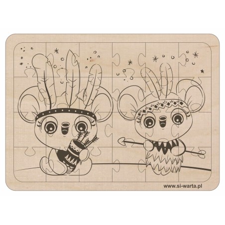 1822-126-478 Puzzle grawerowane A5 (7 wzorów) - wzór 7 1822-126-478 Puzzle grawerowane A5 (7 wzorów) - wzór 7