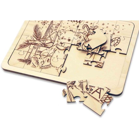 1822-126-478 Puzzle grawerowane A5 (7 wzorów) - detal