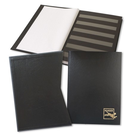 1829-110-001 Klaser filatelistyczny 215x305, 12k, z futerałem - czarny