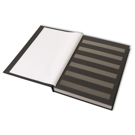 1829-110-001 Klaser filatelistyczny 215x305, 12k, z futerałem - czarny