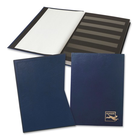 1829-110-001 Klaser filatelistyczny 215x305, 12k, z futerałem - granatowy
