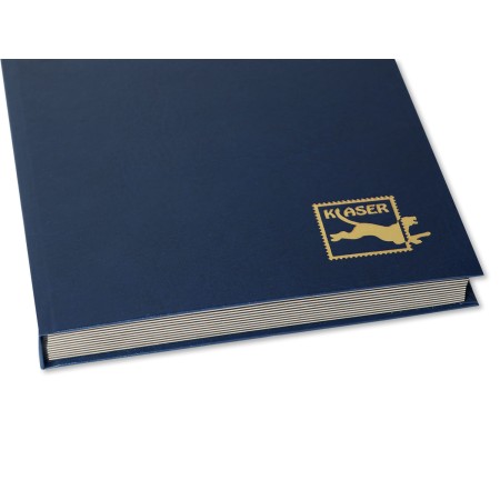 1829-110-001 Klaser filatelistyczny 215x305, 12k, z futerałem - granatowy