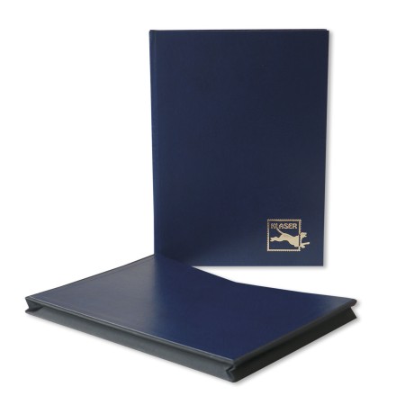 1829-110-001 Klaser filatelistyczny 215x305, 12k, z futerałem - granatowy