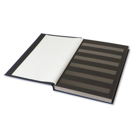 1829-110-001 Klaser filatelistyczny 215x305, 12k, z futerałem - granatowy