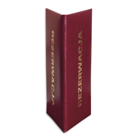 1824-339-146 Tabliczka Rezerwacja 155x85 - bordo