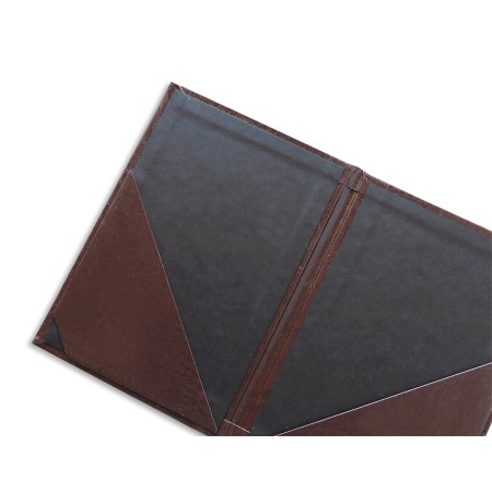 1824-339-147 Płatnik kelnerski 105x155 z kieszeniami - brąz