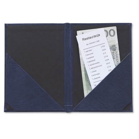 1824-339-147 Płatnik kelnerski 105x155 z kieszeniami - granat