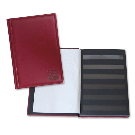 1829-110-002 Klaser filatelistyczny 215x305, 20k, okładka skóropodobna, bordo
