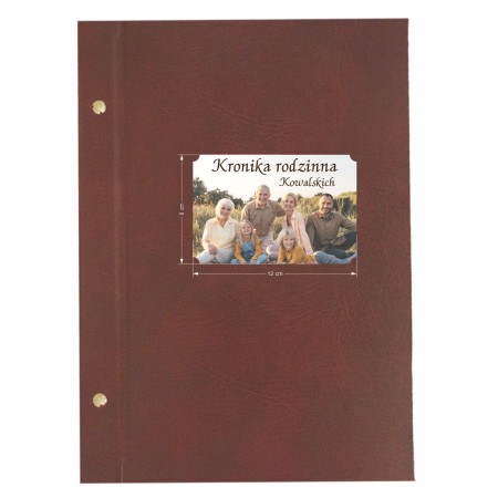 1829-319-301 Kronika 250x345, z indywidualnym nadrukiem UV do 100cm2 - przykładowe wymiary nadruku