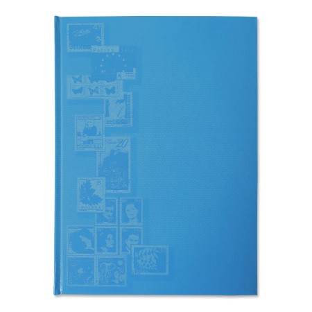 1829-110-006 Klaser filatelistyczny 178x245, 8k, z futerałem, okładka drukowana - niebieski