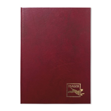 1829-110-004 Klaser filatelistyczny 215x302,  6k, z futerałem - bordo okładka