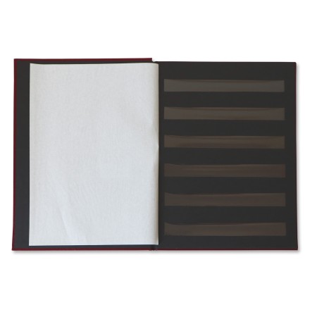 1829-110-004 Klaser filatelistyczny 215x302,  6k, z futerałem - bordo blok