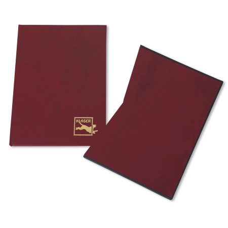 1829-110-004 Klaser filatelistyczny 215x302,  6k, z futerałem - bordo z futerałem