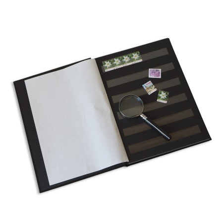 1829-110-004 Klaser filatelistyczny 215x302,  6k, z futerałem - czarny przykład