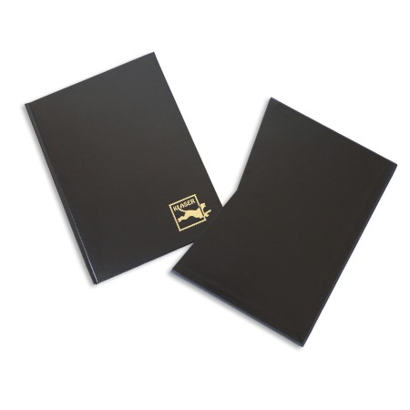 1829-110-004 Klaser filatelistyczny 215x302,  6k, z futerałem - czarny z futerałem