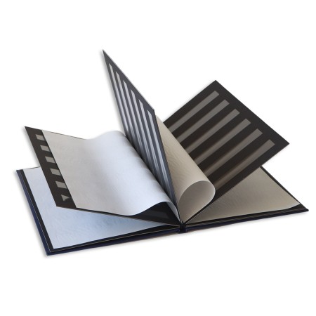 1829-110-004 Klaser filatelistyczny 215x302,  6k, z futerałem - granatowy blok