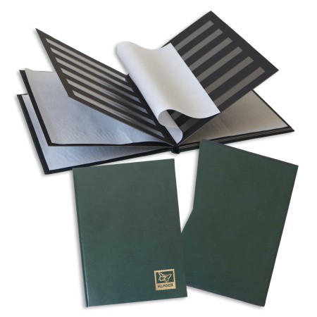 1829-110-004 Klaser filatelistyczny 215x302,  6k, z futerałem - zielony