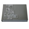 1829-110-007 Klaser filatelistyczny 215x302, 12k, z futerałem, okładka drukowana - szary bok