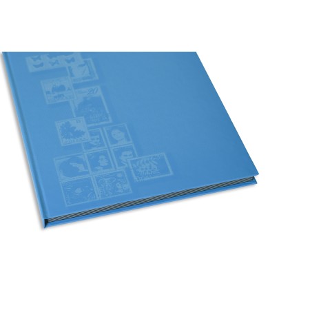 1829-110-008 Klaser filatelistyczny 215x302, 6k, z futerałem, okładka drukowana - niebieski bok