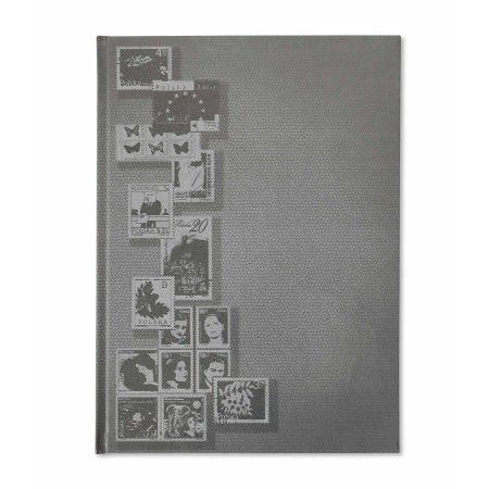 1829-110-008 Klaser filatelistyczny 215x302, 6k, z futerałem, okładka drukowana - szary okładka