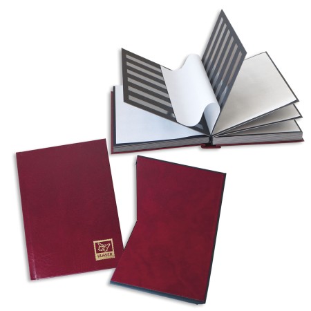 1829-110-010 Klaser filatelistyczny 215x305, 24k, z futerałem - bordo