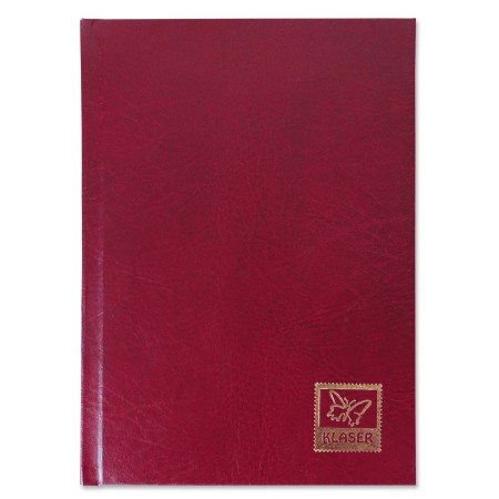 1829-110-010 Klaser filatelistyczny 215x305, 24k, z futerałem - bordo okładka